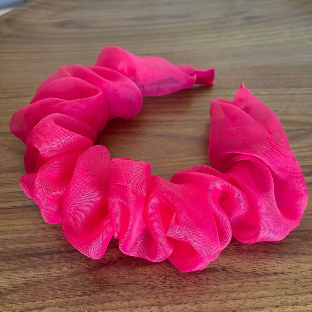 New Headband chiffon Pink hair accessories - Picture 5 of 8